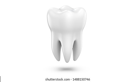 Dental 3d model of premolar tooth as a concept of dental examination teeth, dental health and hygiene. 3d rendering illustration isolated on white background - Powered by Shutterstock