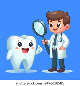 Dental Checkup Kids illustration. Dentist Cartoon Images. - Powered by Shutterstock