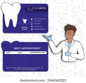 Dental Clinic Business Card Design.  Modern and professional dental business card template. - Powered by Shutterstock