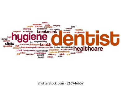 Dentist Concept Word Cloud Background Stock Illustration 216946669 ...