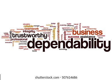 Dependability Word Cloud Concept