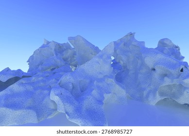 Depicting ice using 3D rendering