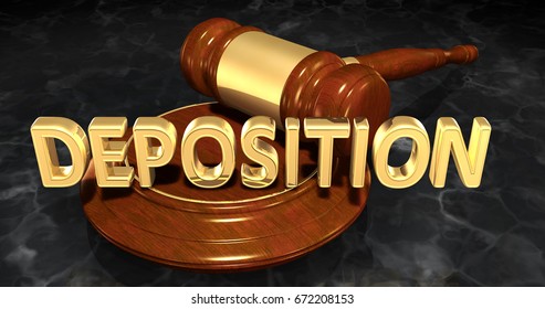 Deposition Law Concept 3D Illustration 