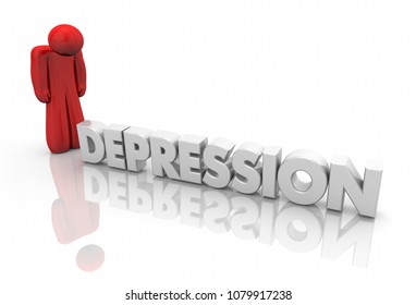 Depression Sad Mental Health Depressed Person Stock Illustration ...