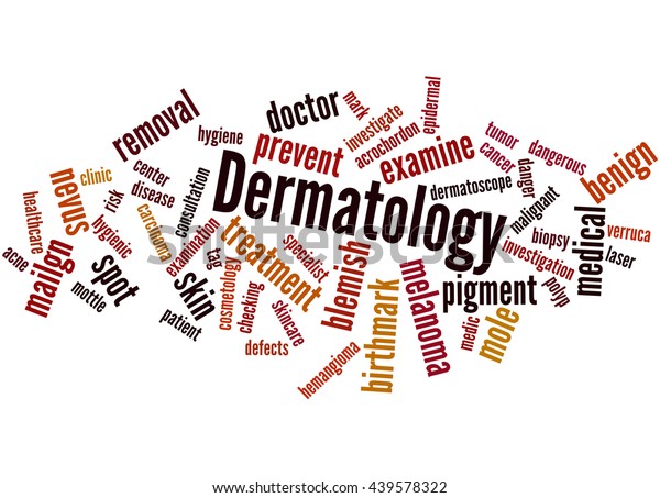 dermatology-word-cloud-concept-on-white-stock-illustration-439578322