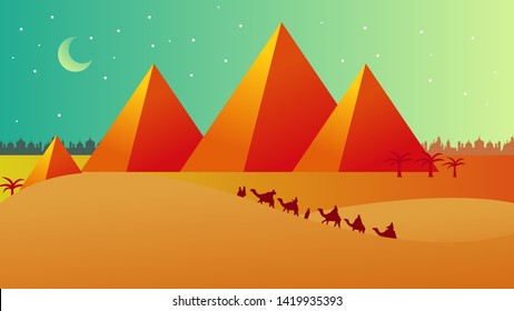 Desert Illustration Made Adobe Illustrator Stock Illustration ...