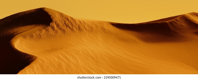 Desert Landscape Sahara Dunes 3d Rendering Abstract No People Scene