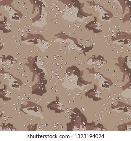 Desert Storm Gulf War Camo Camouflage Military Pattern Troops Army Navy Air Force Marines Veterans Background Graphic Illustration 