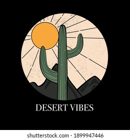 Desert Vibes Print Western Background