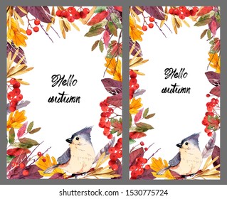 Design Backgrounds For Social Media Banners With Autumn Theme.. Set Of Instagram Post Frame Templates.