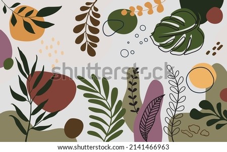Design banner frame Spring background with beautiful. 