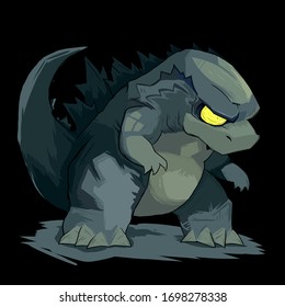 design carakter godzilla spooky, and perfect to carakter game and carakter horror