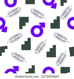 design commemorating international men's day-be strong-never give up-vector pattern - Powered by Shutterstock