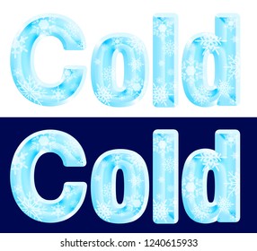 Design creative of COLD word