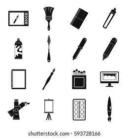 Design Drawing Tools Set Outline Illustration: vector de stock (libre