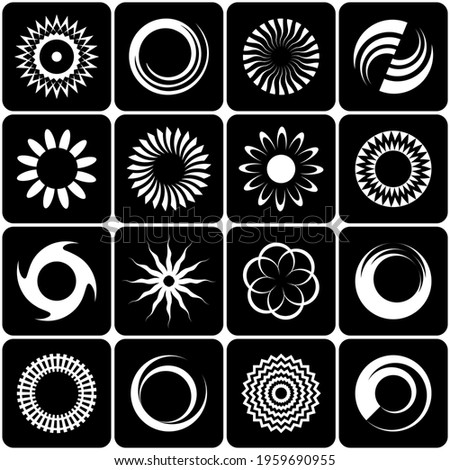 Design elements set. Abstract icons. 