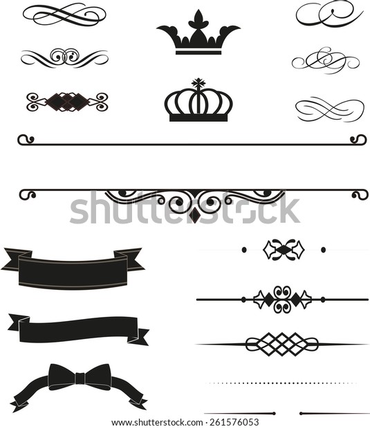 design elements vector set. Lots of useful\
elements to embellish your\
layout