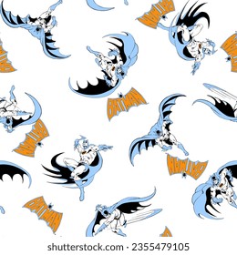 A design from the famous Batman character, suitable for printing on textiles