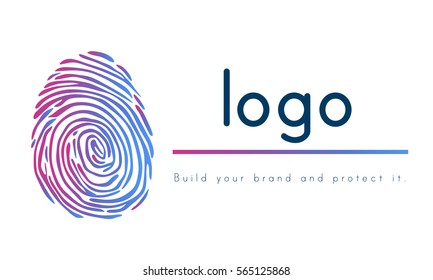 Design Logo Patent Fingerprint Concept