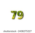design number 79  with leaf texture on white background