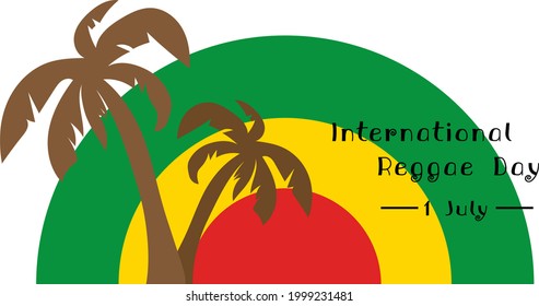 Design od international reggae day on 1 July - Powered by Shutterstock