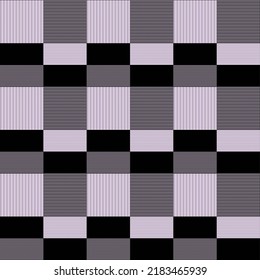 Design Pattern Tartan Plaid Weave. Grid  Basket Weave And Abstract Seamless Pattern. Purple White Black Pink