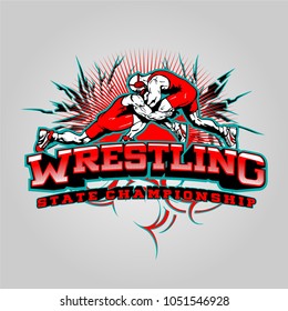 Design Sport Wrestling Logo