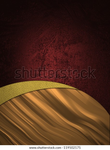Design template - background divided into red\
and gold texture. Template for\
writing