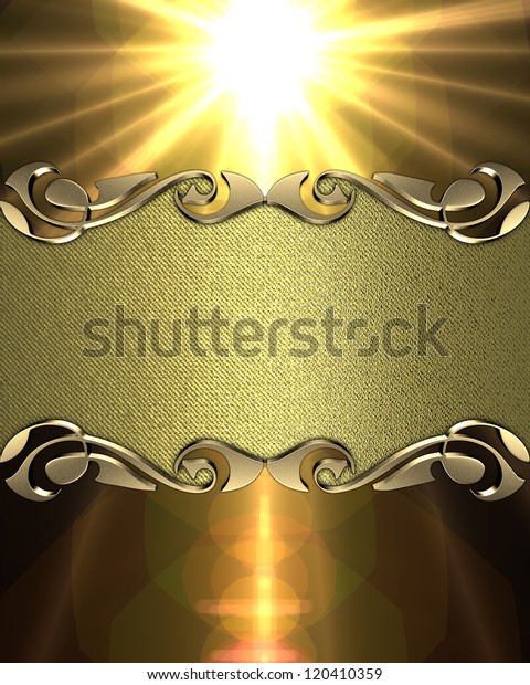 Design Template Red Background Gold Name Stock Illustration