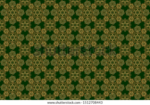 Design for the text, invitation\
cards, various printing editions. A raster golden ornament in east\
style. Seamless pattern with golden elements on a\
background.