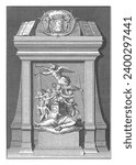 Design for the tomb of Hugo de Groot, died 1645, Jan Caspar Philips, after Rombout Verhulst, 1711 - 1727 Design from 1663 for the tomb of Hugo de Groot, died 28 August 1645.