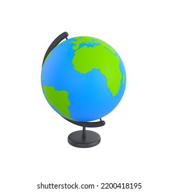 Desk Globe  In 3D Rendering.