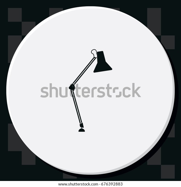 Desk Lamp Icon Lighting Illustration Stockillustration 676392883