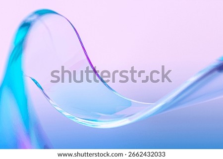 Desktop Background Featuring Abstract Liquid Glass Waves - Futuristic, AI, Modern, Tech Inspired Banner OS Background 3d