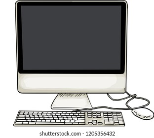 Desktop Computer with Keyboard and mouse