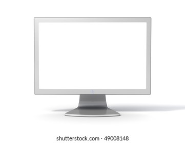 Desktop Computer Monitor -  Front (with Clipping Path Around Screen And Object)