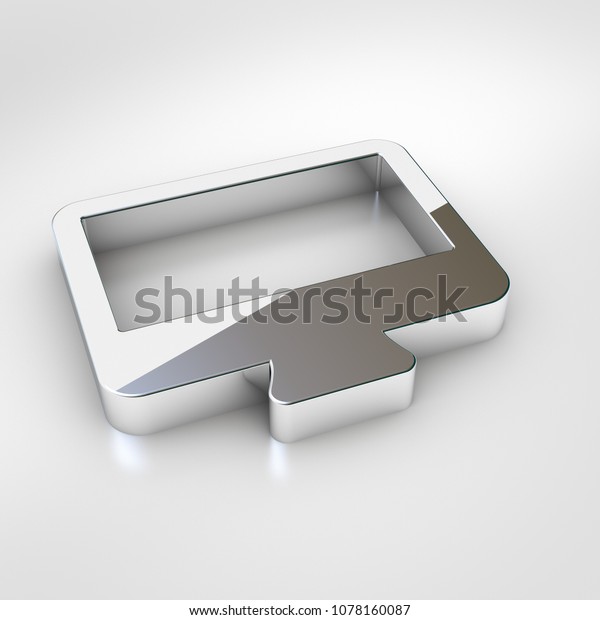 Desktop Icon 3d Render Chrome Desktop Stock Illustration 1078160087