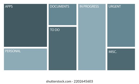 Desktop Organizer Wallpaper With Segments