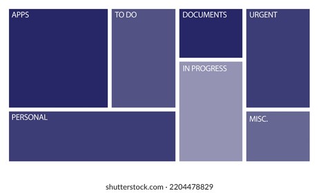 Desktop Organizer Wallpaper With Segments