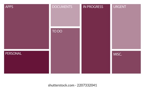 Desktop Organizer Wallpaper With Segments