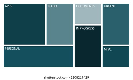 Desktop Organizer Wallpaper With Segments