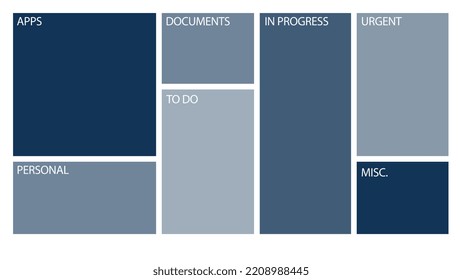 Desktop Organizer Wallpaper With Segments