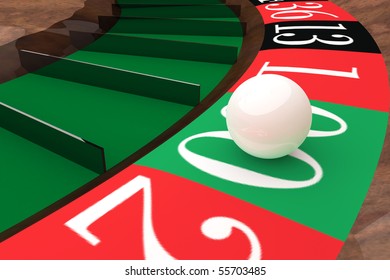 Detail Illustration Of A Roulette Ball In 3d