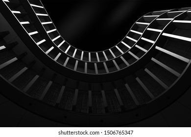 Detail of modern architecture, Fineart in black and white