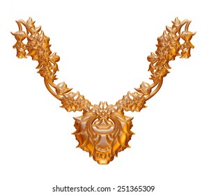 Detail from the traditional arabic jewellery on isolated white background. - Powered by Shutterstock