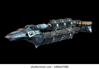 Detailed 3d Illustration Interstellar Spaceship Futuristic Stock ...