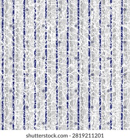 A detailed abstract background featuring vertical lines and complex interwoven patterns in shades of blue and white.