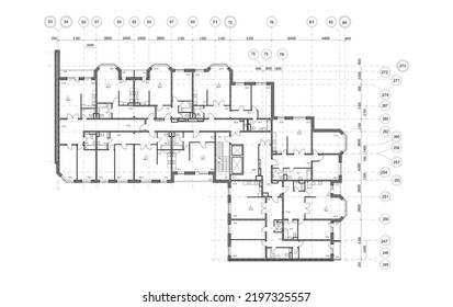 Detailed Architectural Floor Plan Apartment Layout Stock Illustration ...