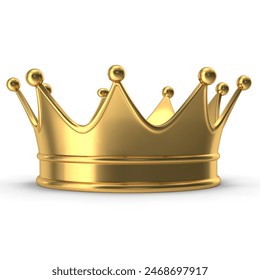 Detailed King's Royal Crown 3D Model JPG - Ideal for Regal Themed Graphics and Event Decorations - Powered by Shutterstock