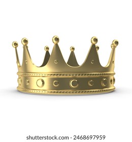 Detailed King's Royal Crown 3D Model JPG - Ideal for Regal Themed Graphics and Event Decorations - Powered by Shutterstock